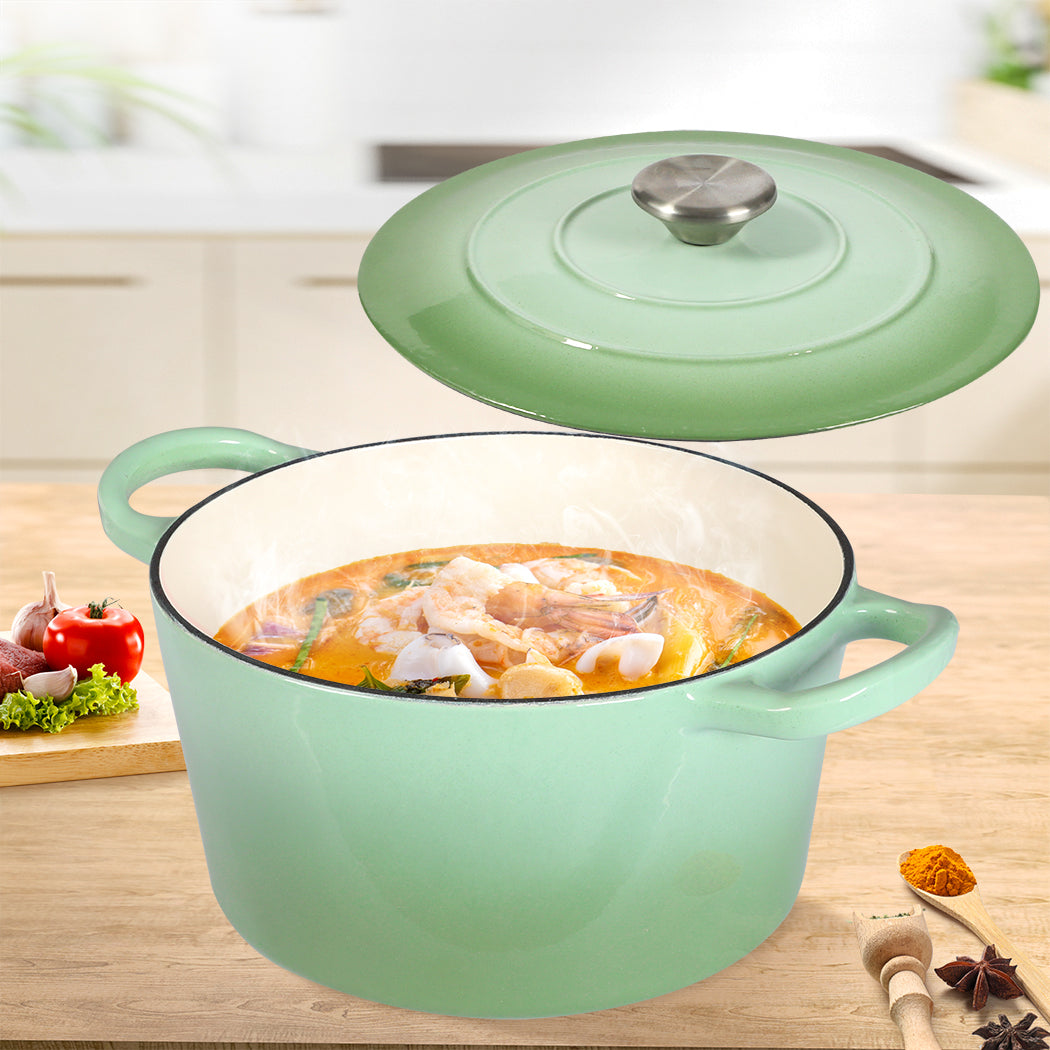 Toque 4L Enamel Dutch Oven Pot Cookware Green