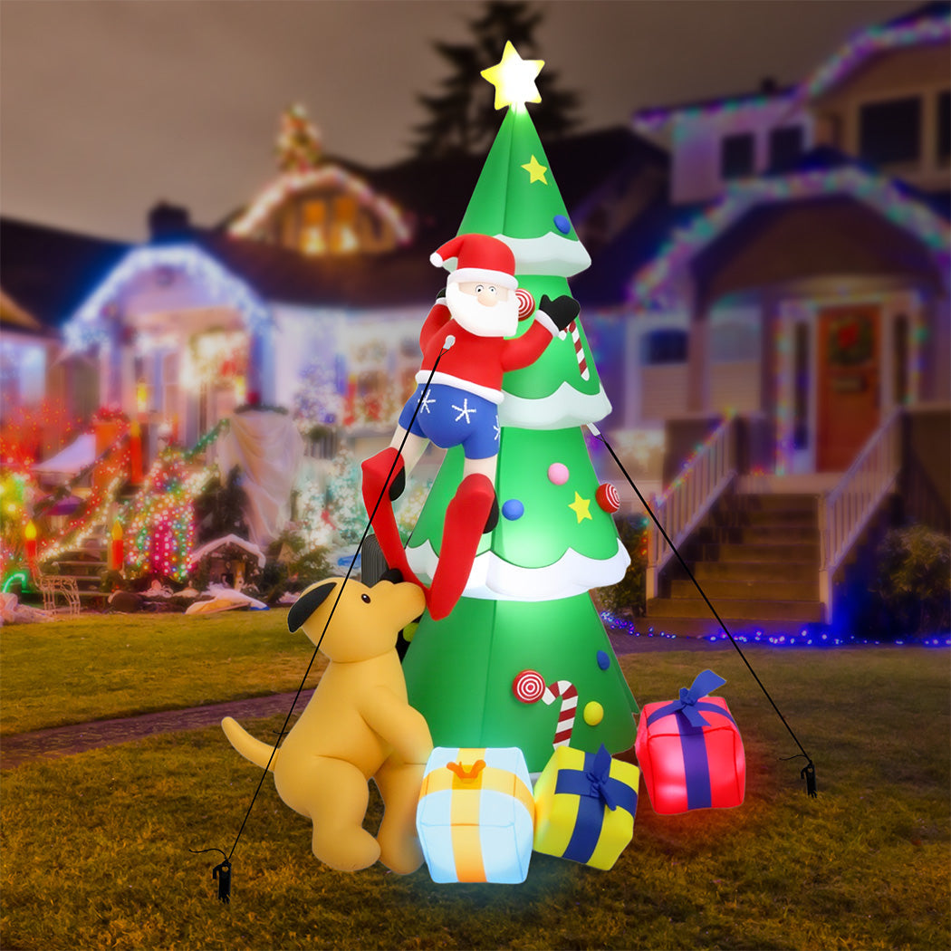Santaco Inflatable Christmas 2.4M Xmas Tree Claus