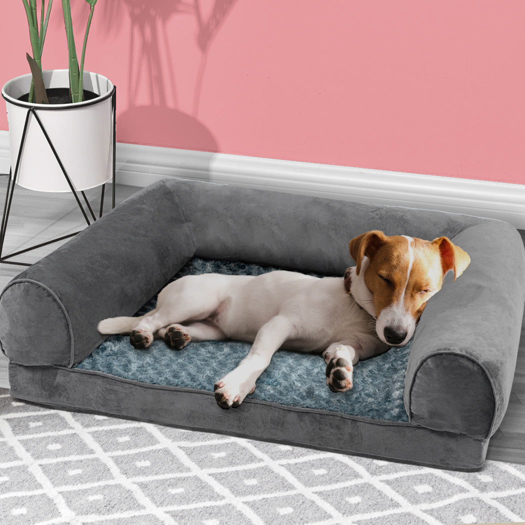 Pawz Pet Bed Sofa Dog Beds Bedding Soft M Grey Medium