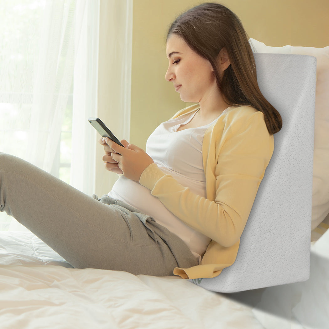 Dreamz Wedge Pillow Memory Foam White 19