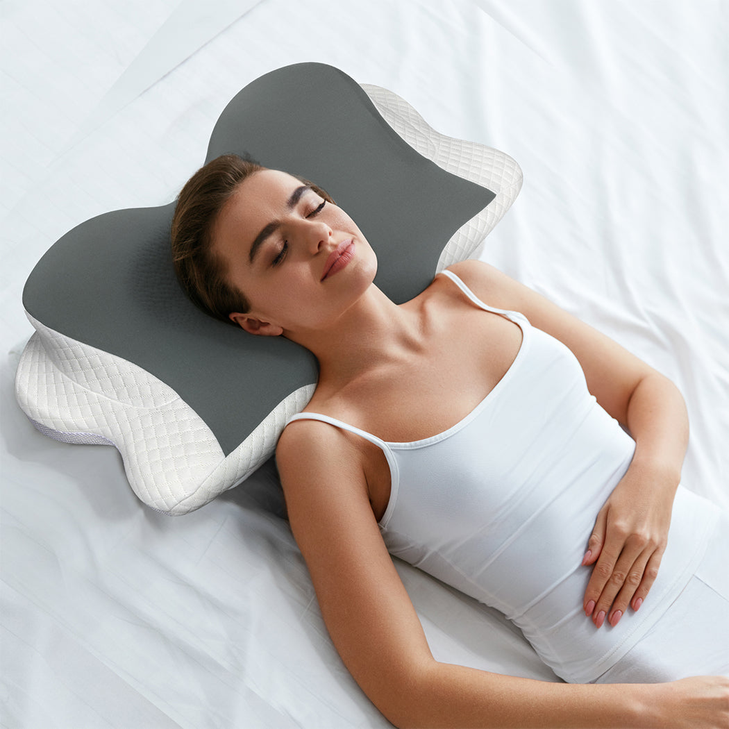 Dreamz Cervical Neck Pillow Ergonomic Memory Foam