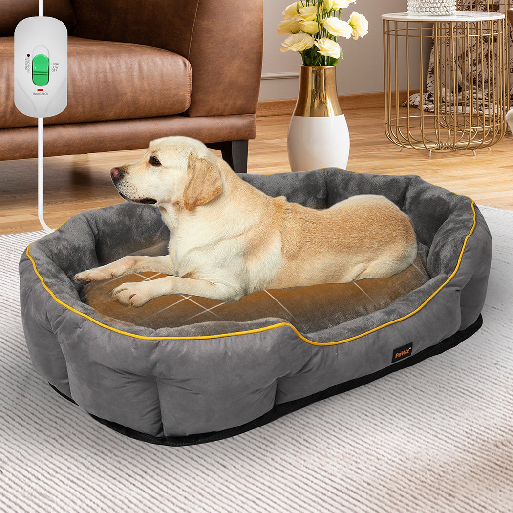 Pawz Electric Pet Heater Bed Heated Xl Grey Large