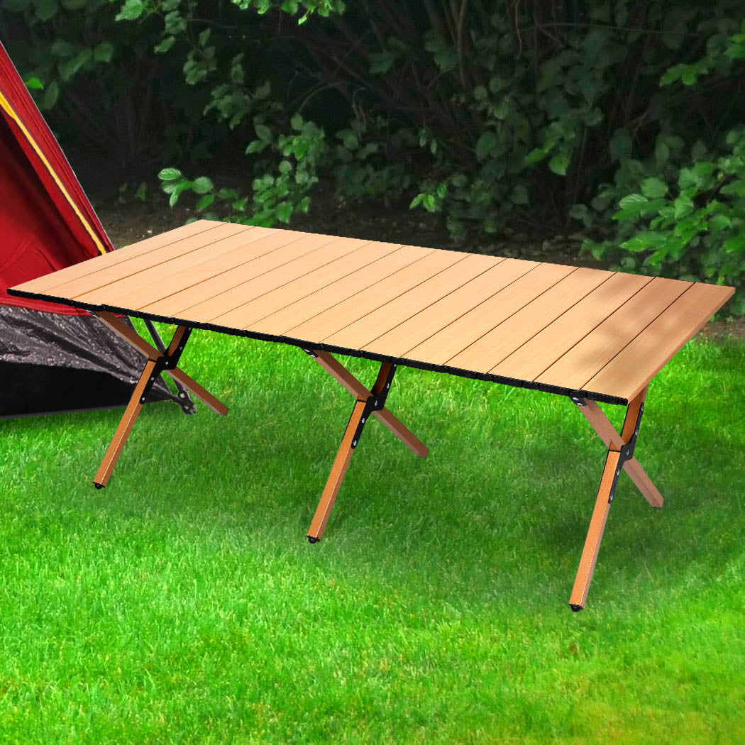 Folding Camping Table Foldable Oak Portable Outdoor Furniture For Picnic Or Travel