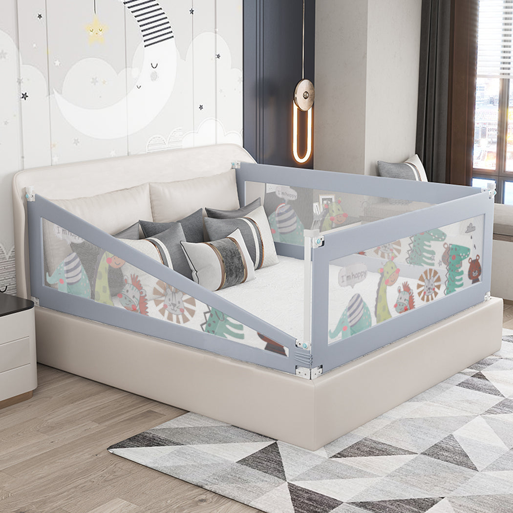 1 Sets of Bopeep Kids Little One Safety Bed Rail Guard Single One Size