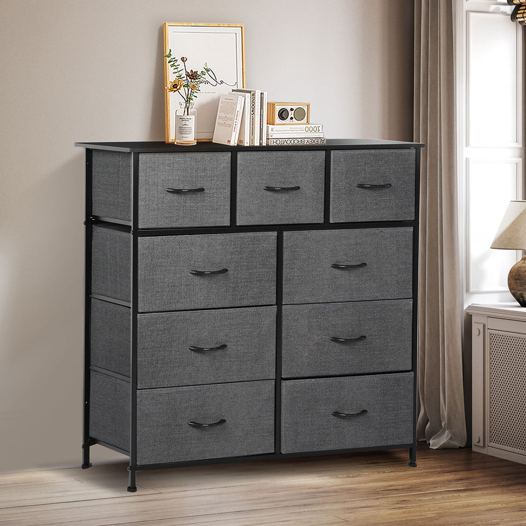 9 Drawer Chest Of Drawers Storage Cabinet Organizer For Bedroom Living Room