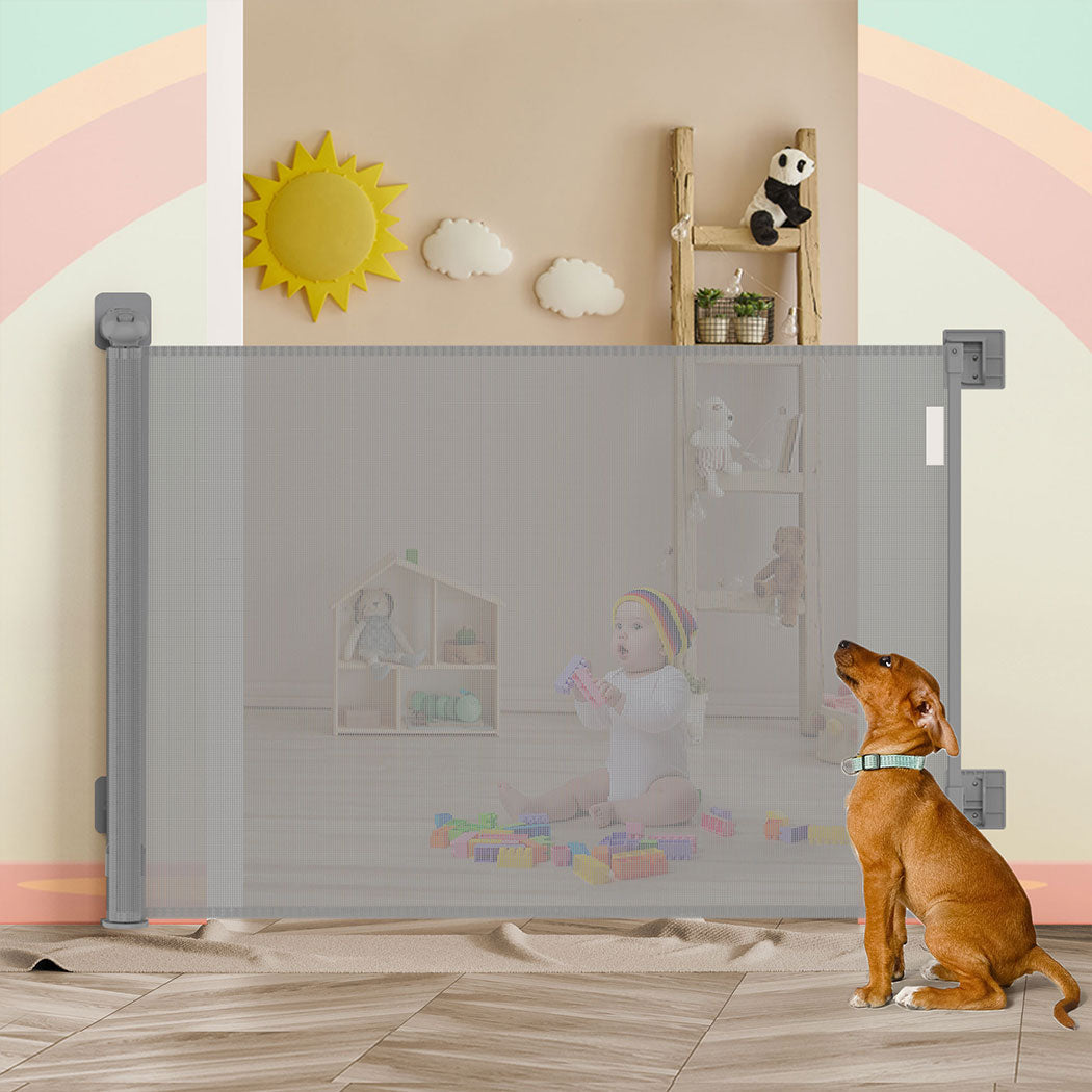 Bopeep Retractable Baby Safety Gates 300Cm Grey