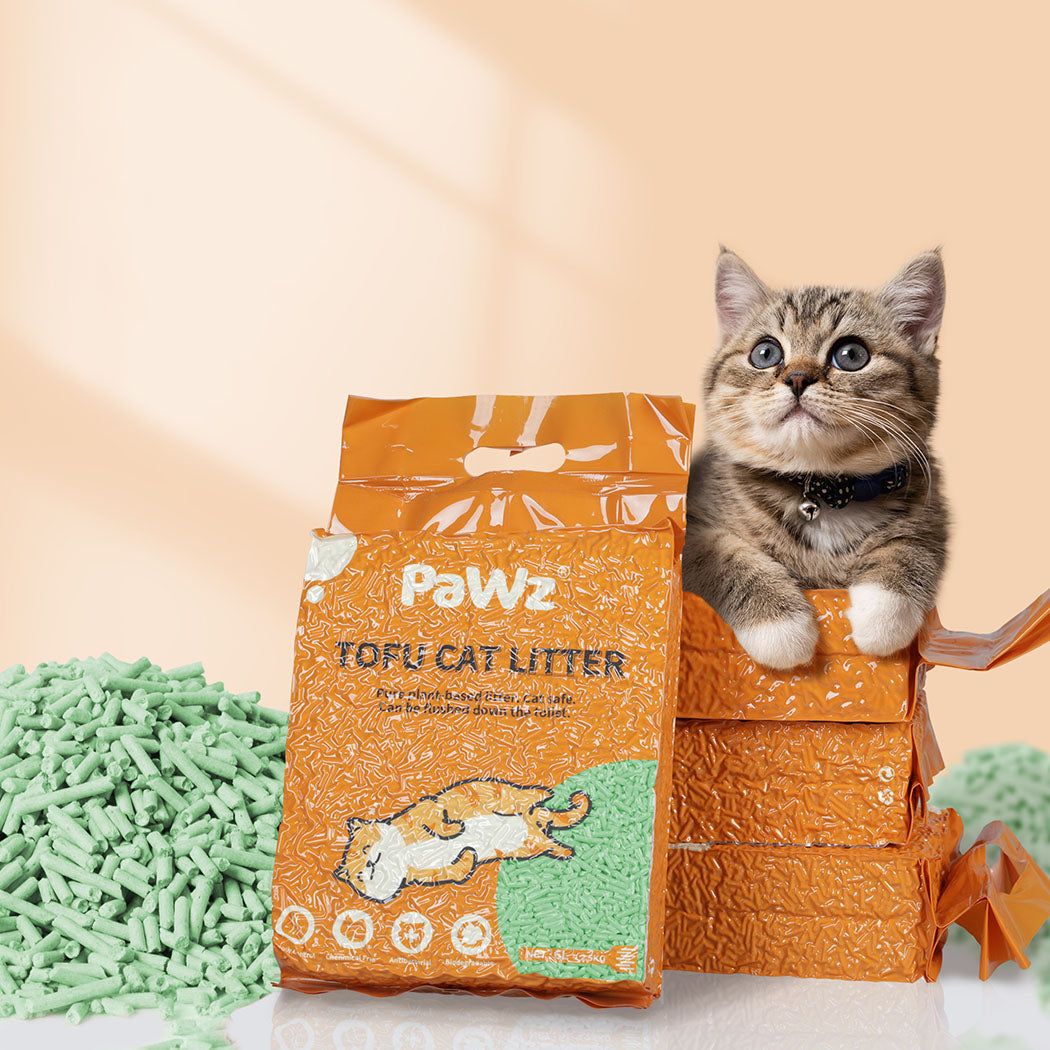 Pawz 2.5Kg Tofu Cat Litter Clumping Green Tea 2Pcs