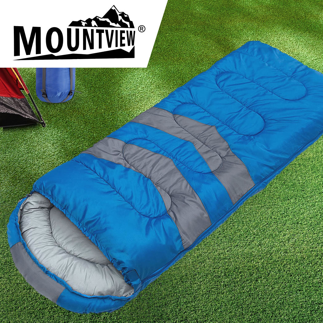 Single Sleeping Bag Outdoor Camping Thermal Waterproof Comfortable Blue Hiking