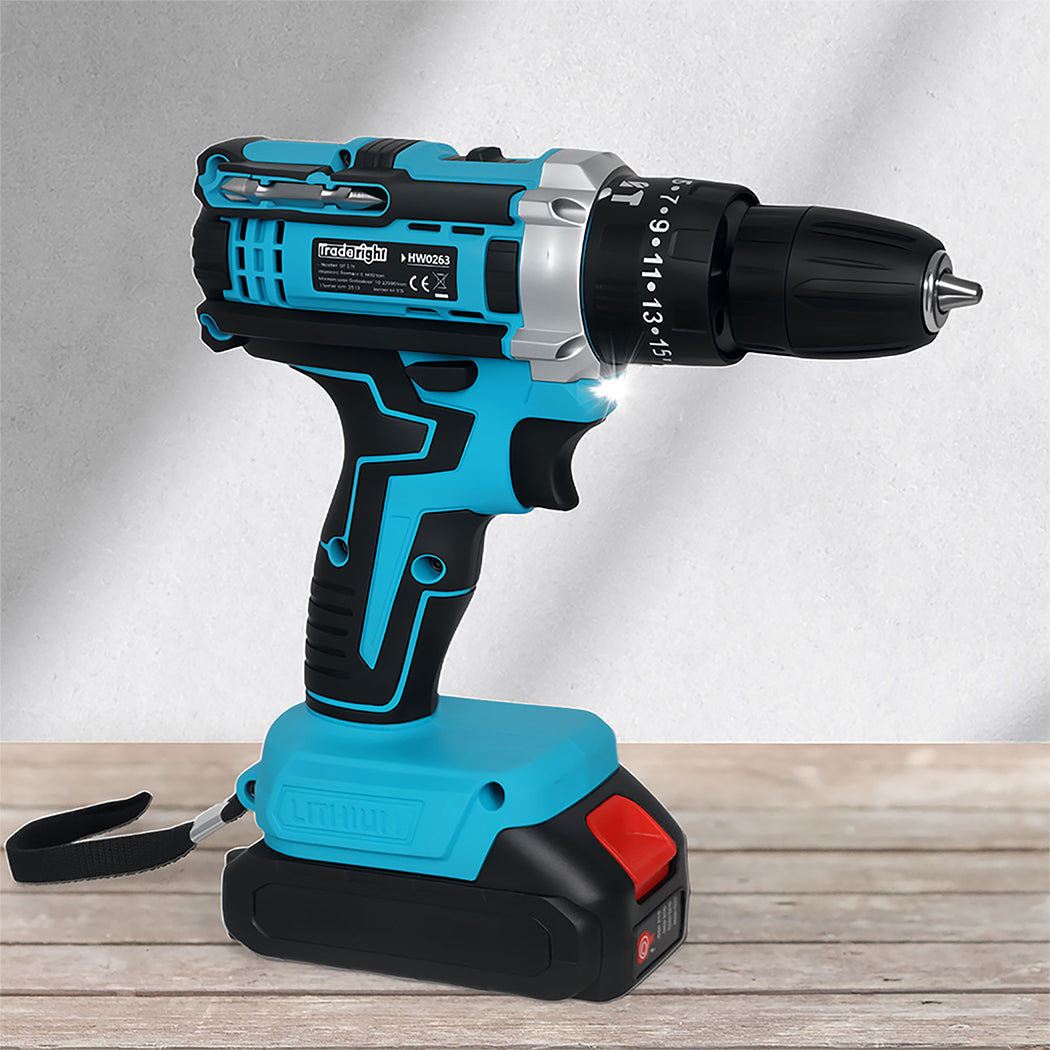 Traderight 21V Cordless Drill Driver Set 22.0Ah Battery