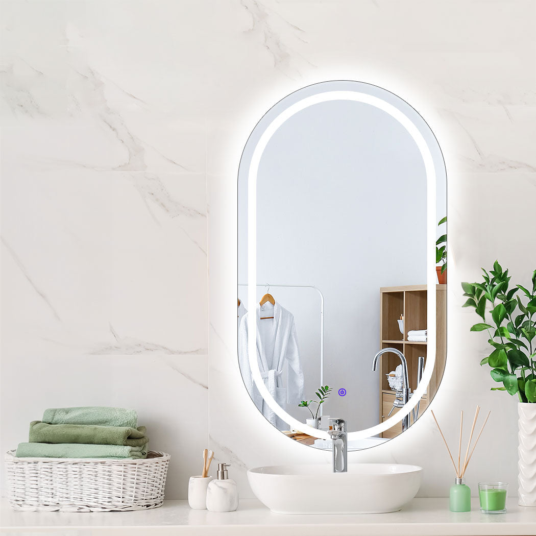 Emitto Led Wall Mirror Oval Anti Fog 60X100cm
