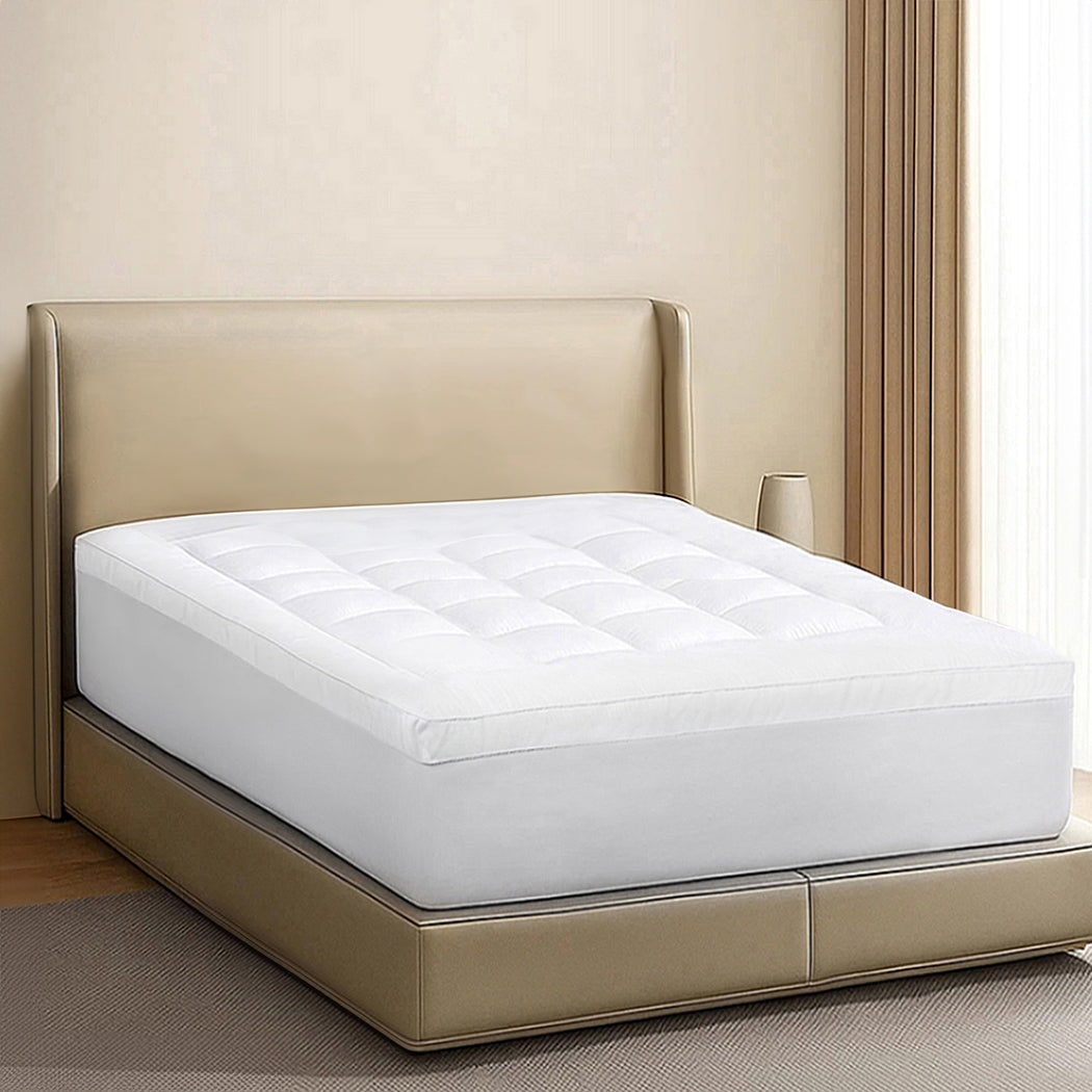 Dreamz Mattress Topper Pillowtop Cover Bed Protector Double