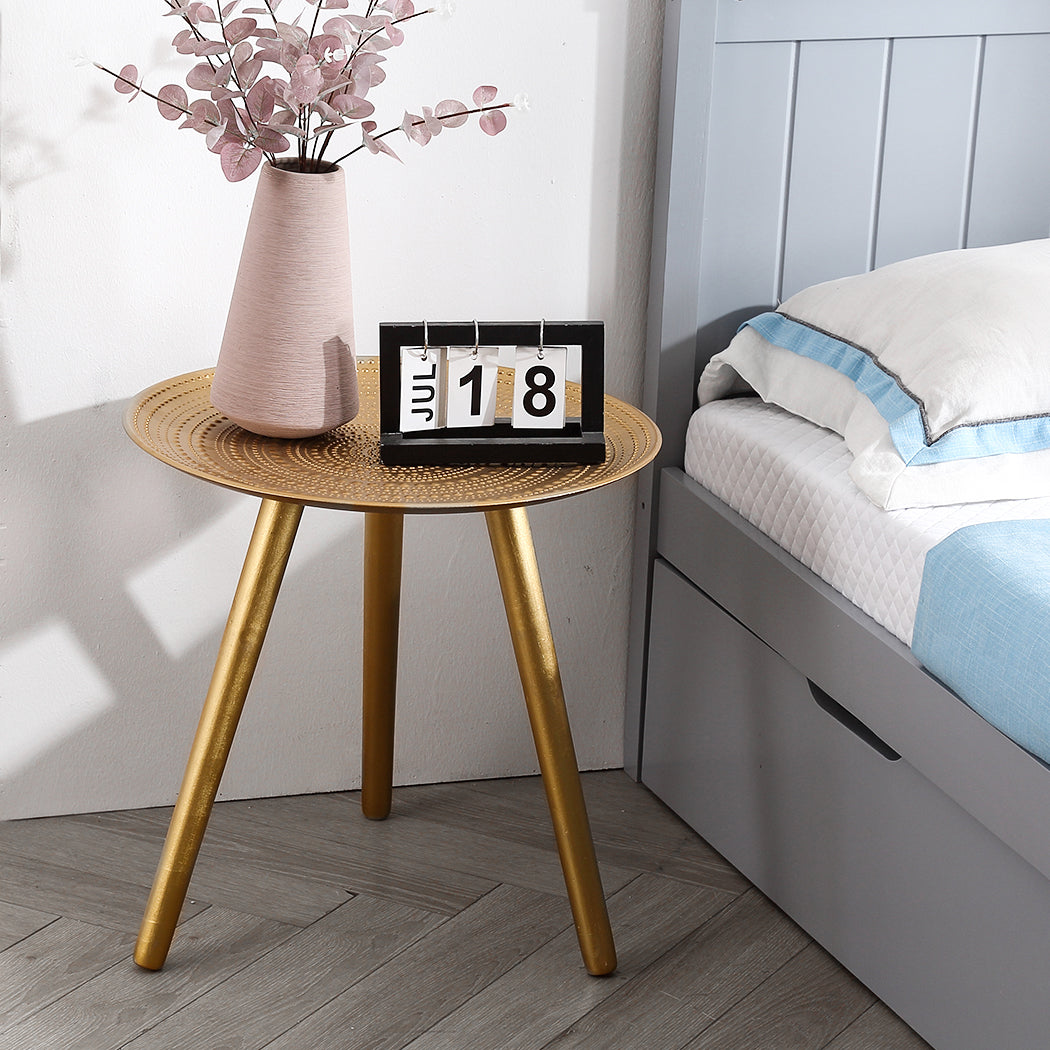 Side Table Coffee Bedside End Gold