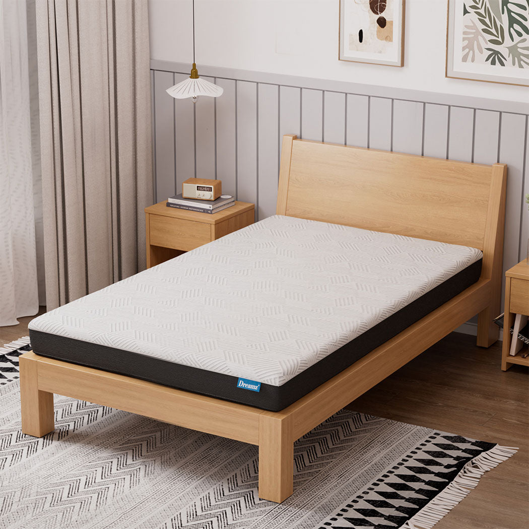 Dreamz Single Mattress Gel Memory Foam Cooling Breathable Medium Firm 15Cm
