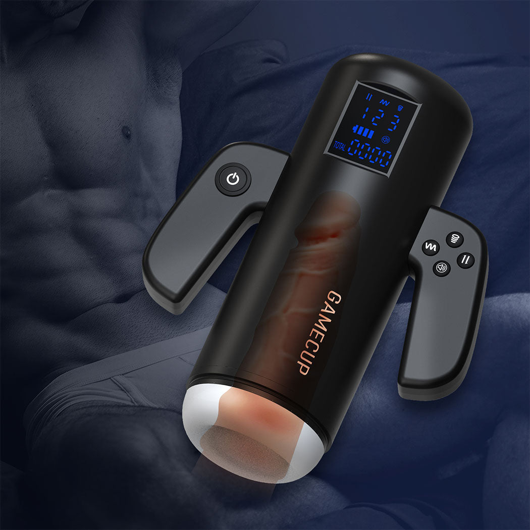 Urway Telescopic Masturbator Masturbation Cup Heating Black