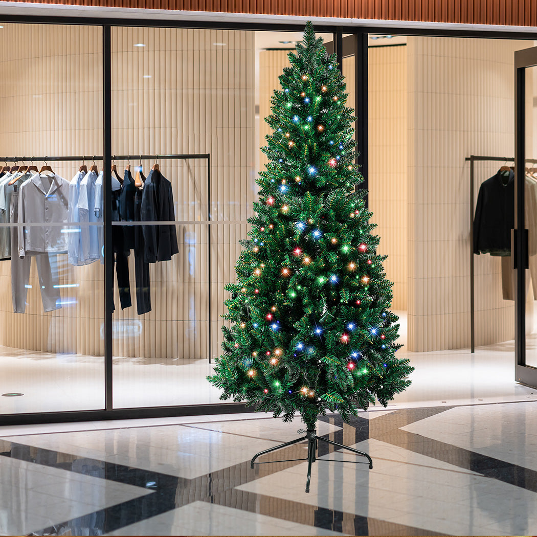 Santaco Prelit Slim Pencil Christmas Tree 2.4M