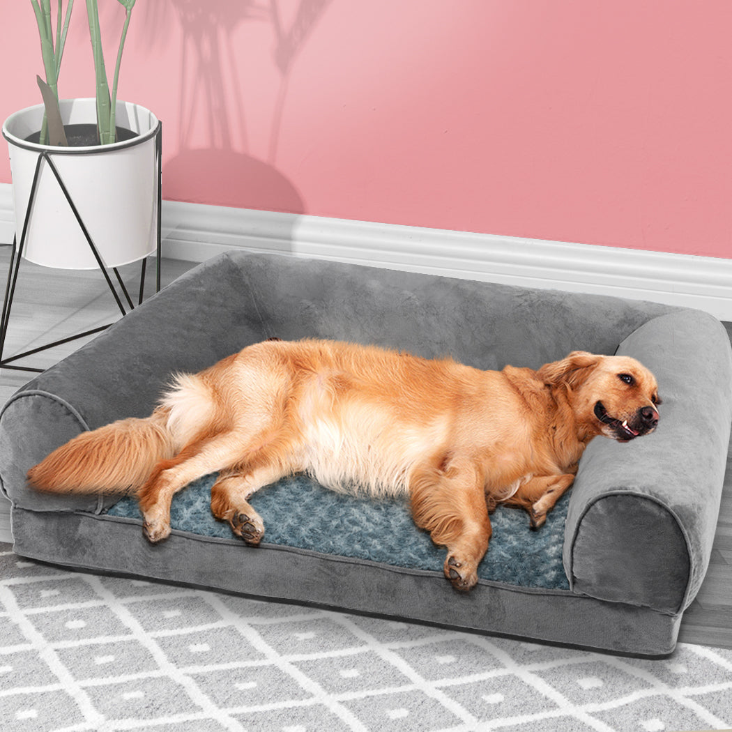 Pawz Pet Bed Sofa Dog Bedding Soft Warm Xl Grey Large
