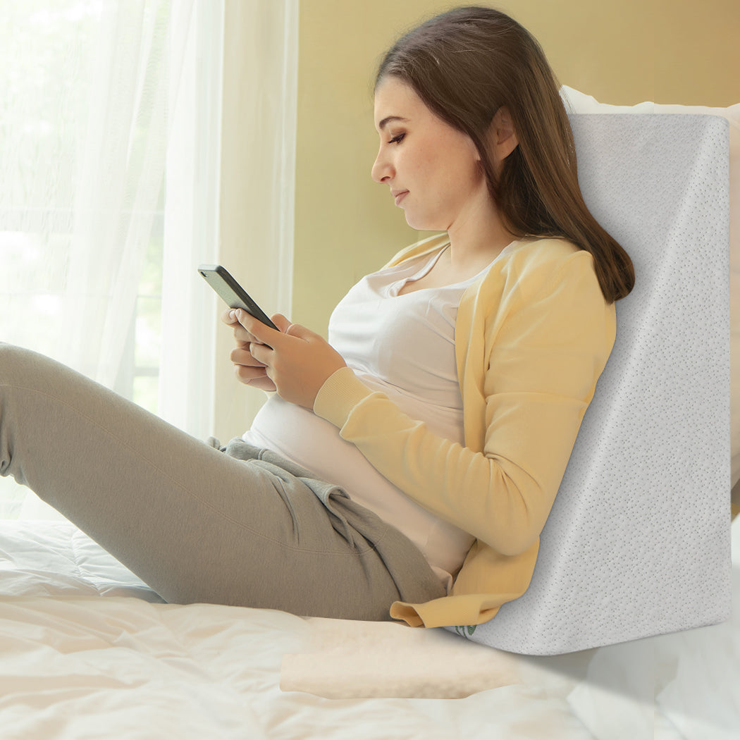 Dreamz Wedge Pillow Memory Foam White 30