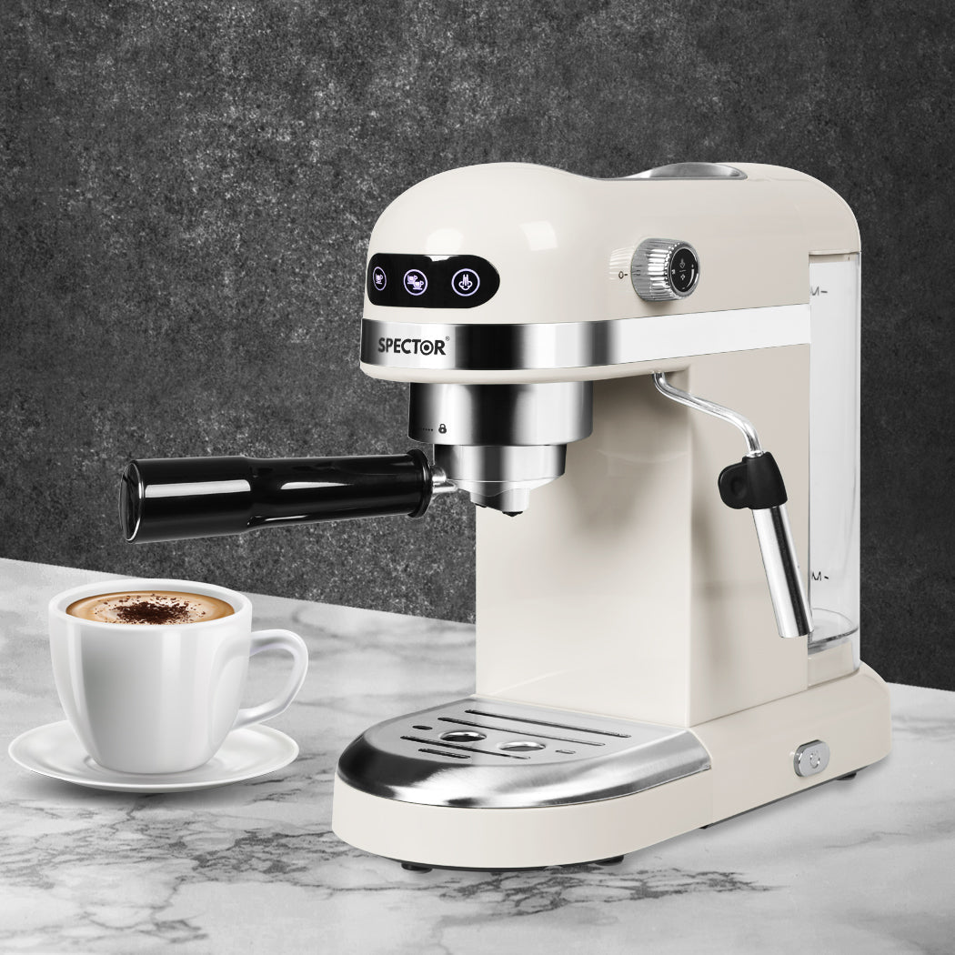 Spector Coffee Maker Machine Espresso Milk White