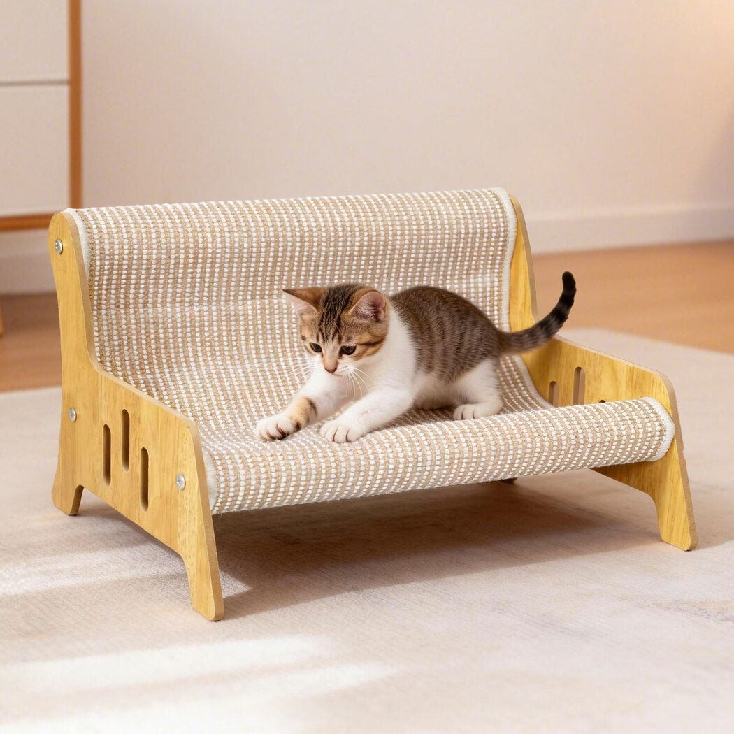 Pawz 2 In 1 Cat Scratcher Bed Lounge Chair 52Cm Wide Supports 10Kg