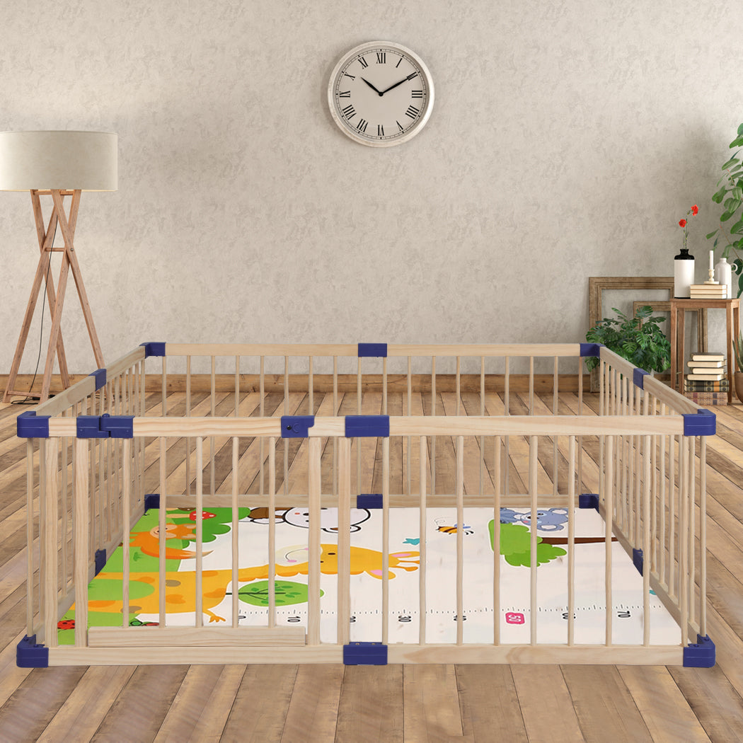 Bopeep Kids Playpen Wooden Baby Safety Large