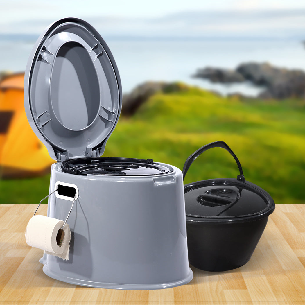 6L Camping Toilet Outdoor Potty For Travel Hiking Rv And Beach Use