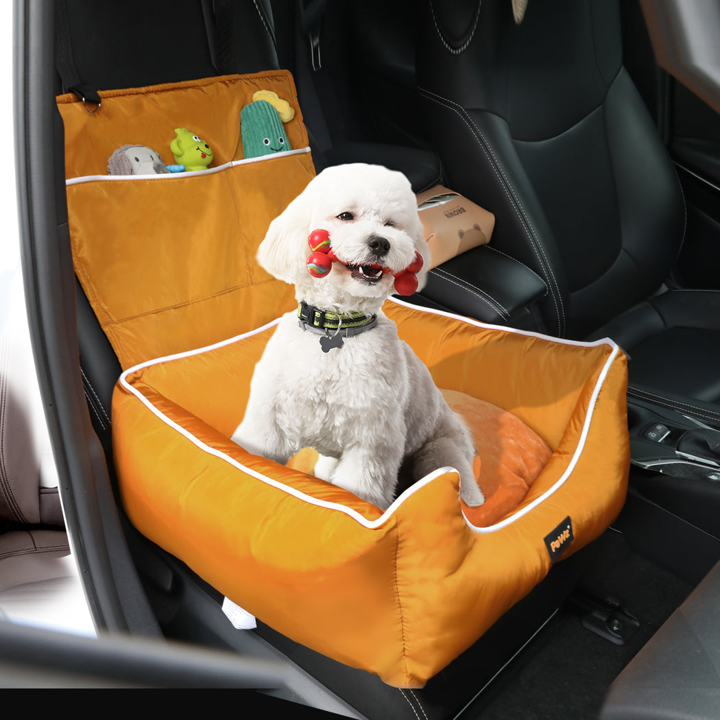Pawz Pet Car Seat Travel Safety Carrier Orange