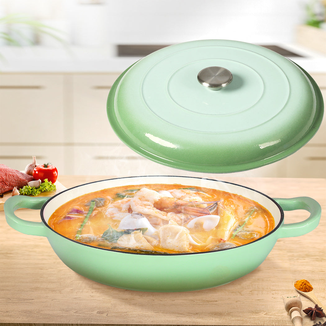 Toque 3.5L Enamel Dutch Oven Pan Vibrant Green Cookware