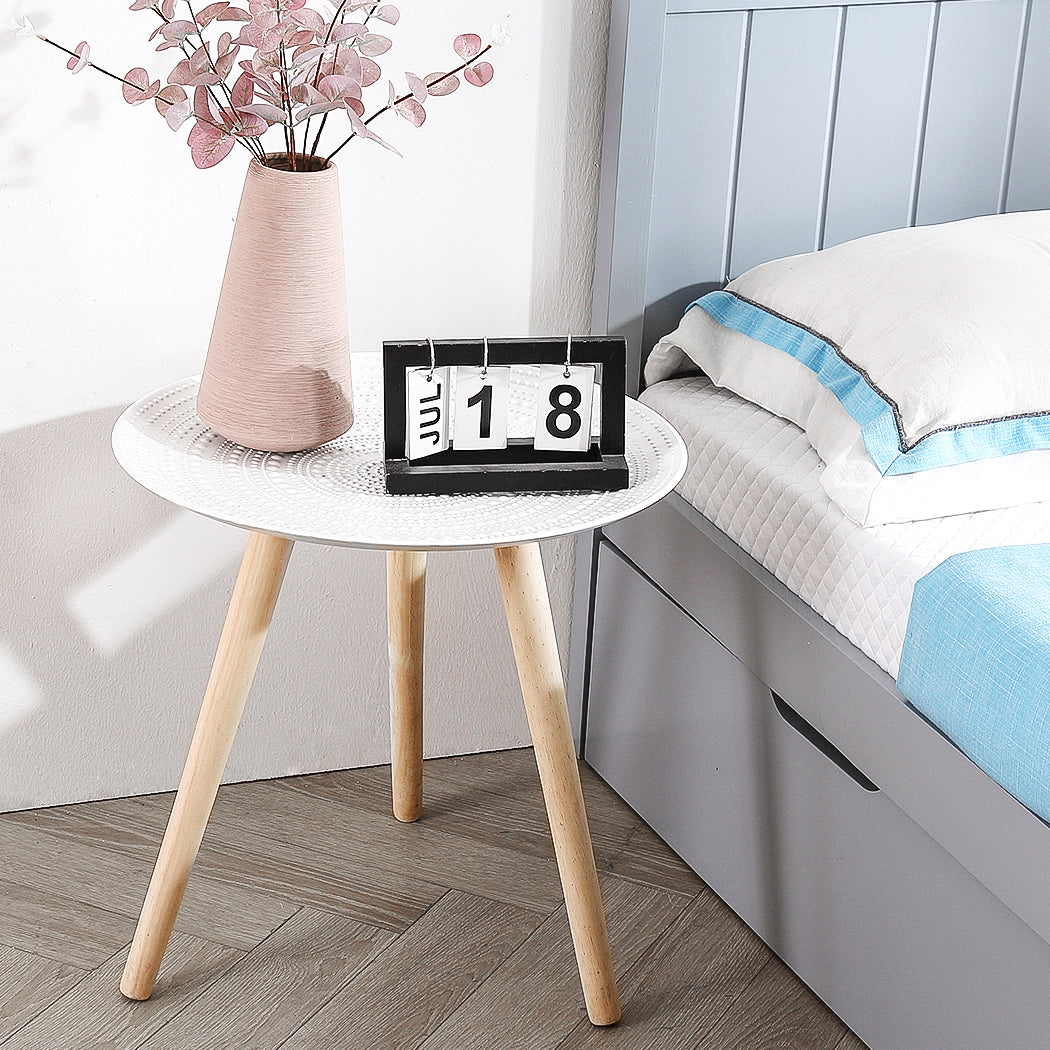 Side Table Coffee Bedside End White