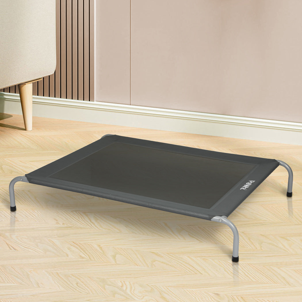 Pawz Elevated Trampoline Pet Bed Dog Xxl Grey Large