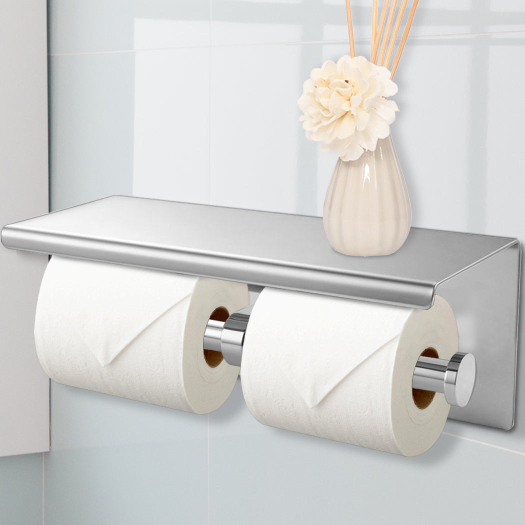 Toilet Paper Holder Double Roll Stainless