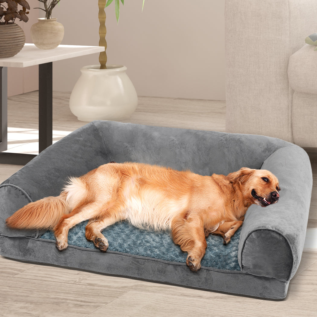 Pawz Pet Bed Sofa Dog Bedding Soft Warm Xxl Grey Large