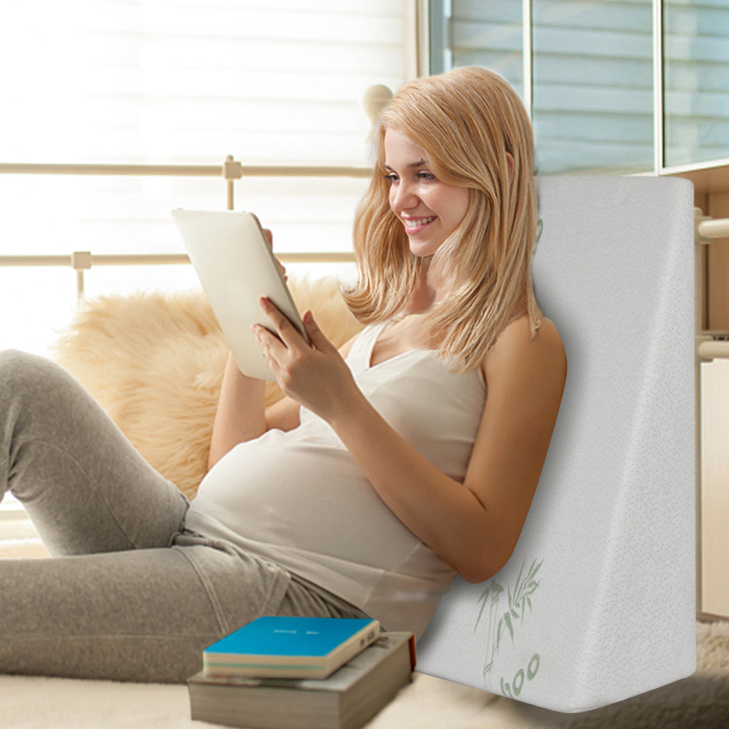 Dreamz Wedge Pillow Memory Foam White 19