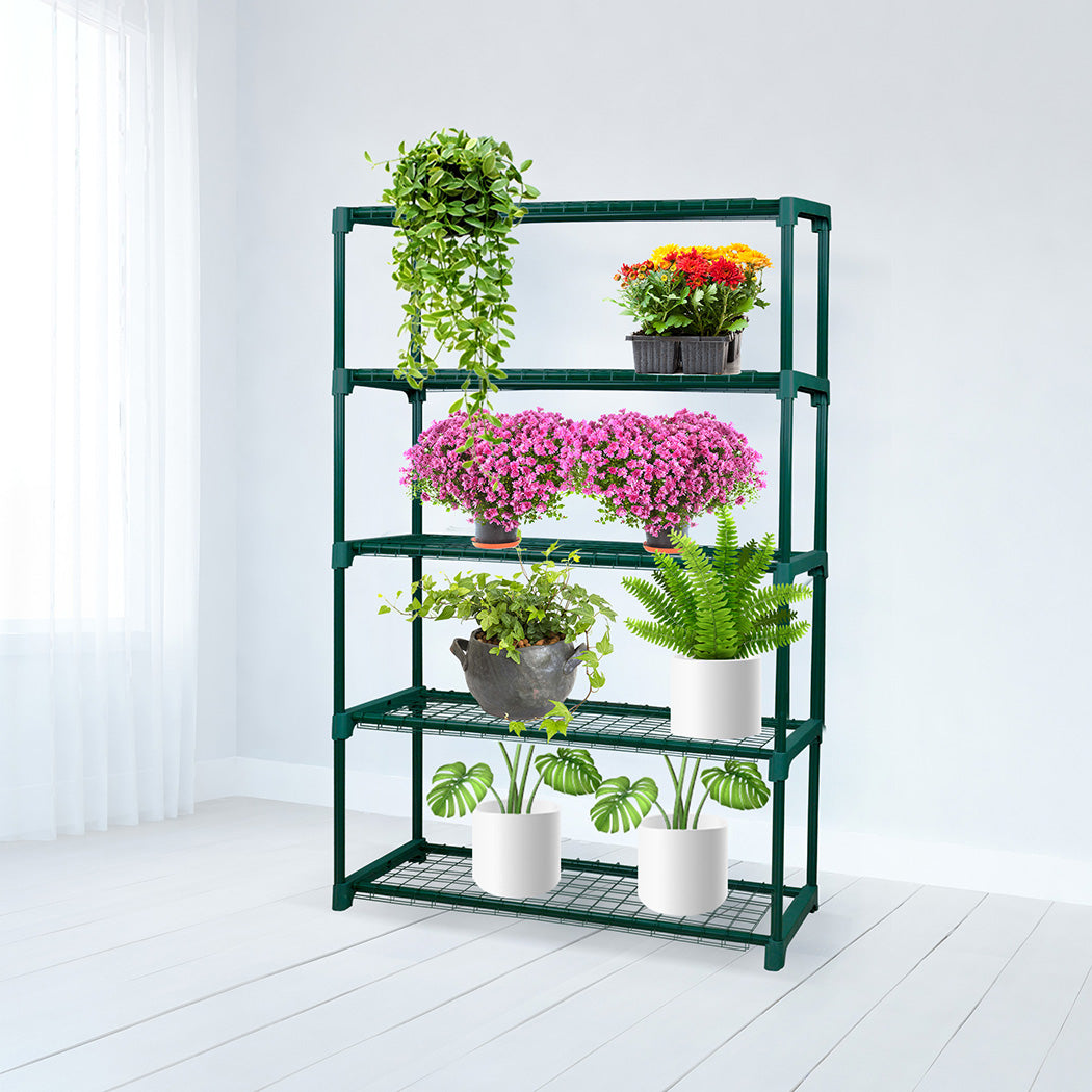 Sturdy 5 Tier Plant Shelf For Garden Outdoor Indoor Space Storage Display