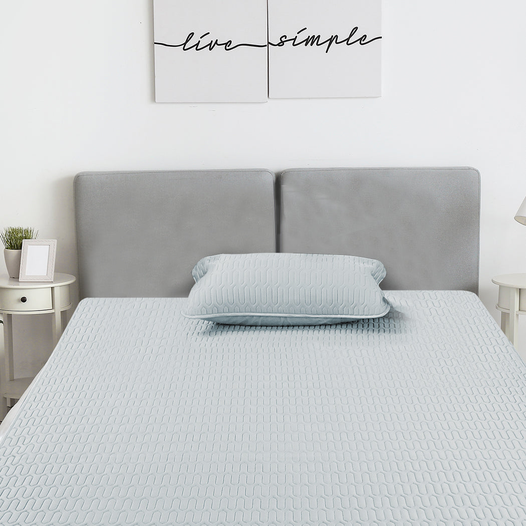 Dreamz Latex Cooling Bed Sheet Set Fitted 2Pcs Single