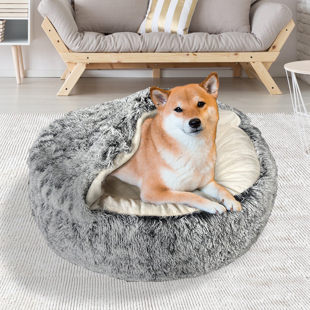 Pawz Pet Dog Calming Bed Warm Soft Plush L Large