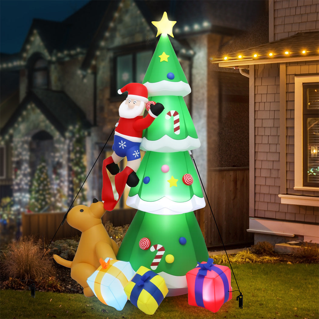 Santaco Inflatable Christmas 2.4M Xmas Tree Claus