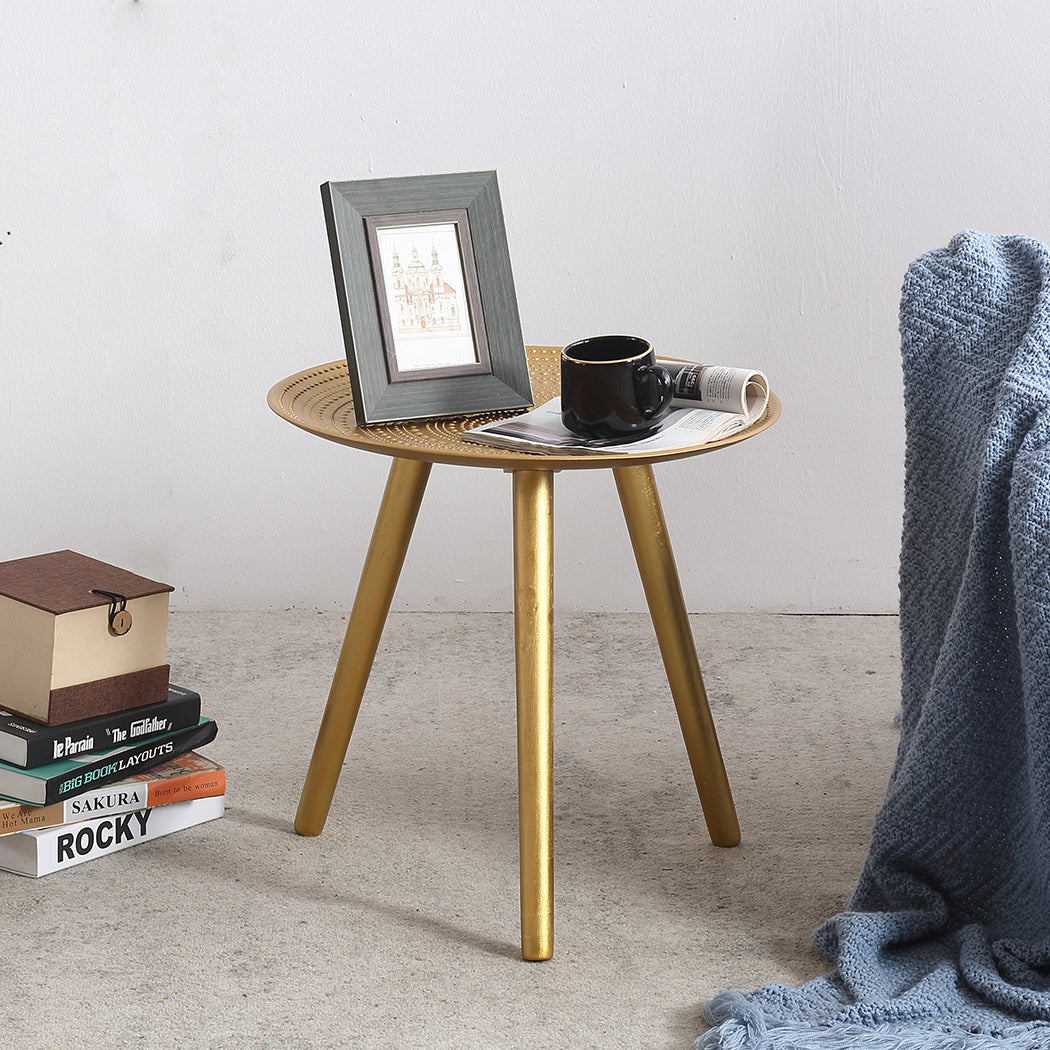 Side Table Coffee Bedside End Gold