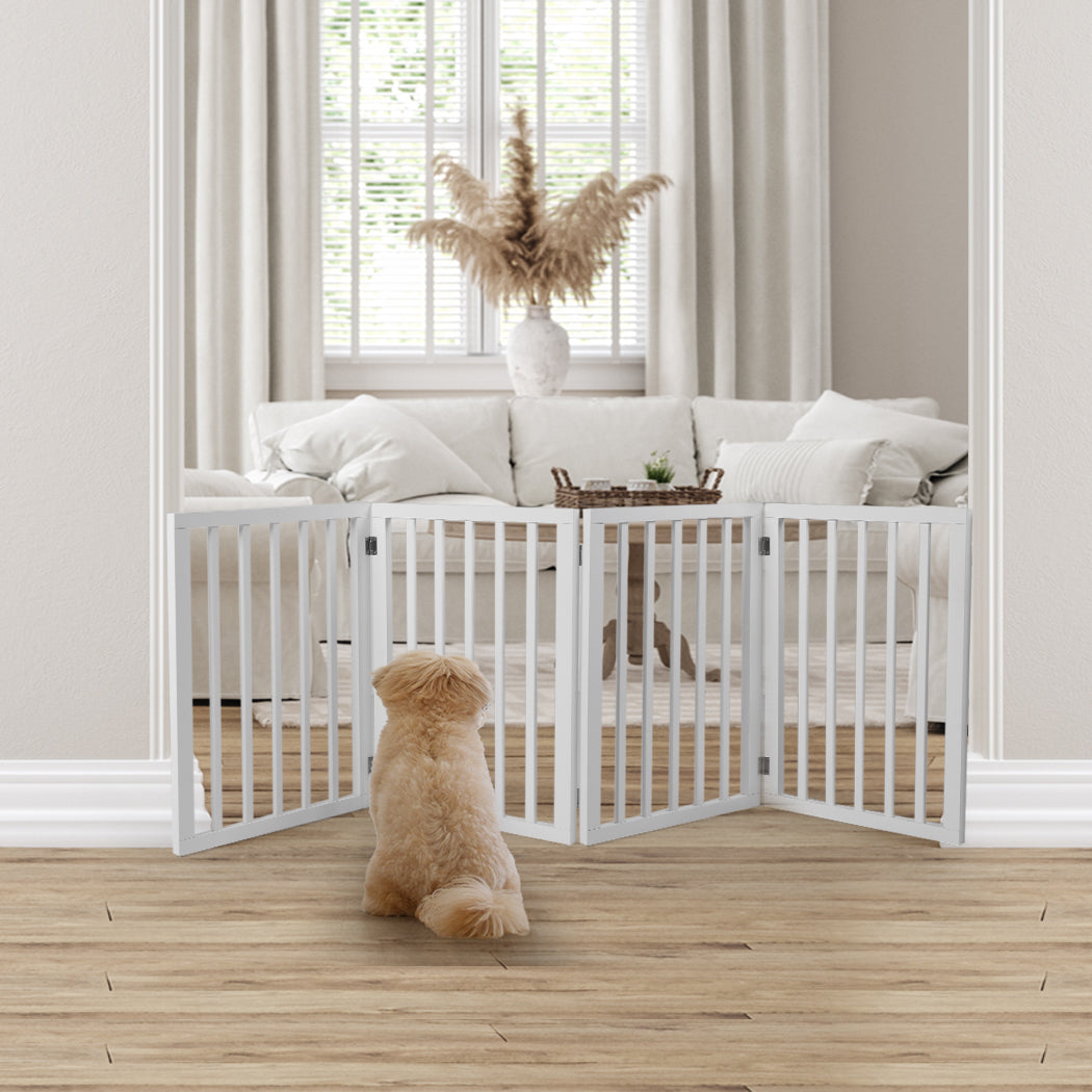 Pet Gate Dog Fence Retractable White 185Cm X 60.5Cm 1.8Cm