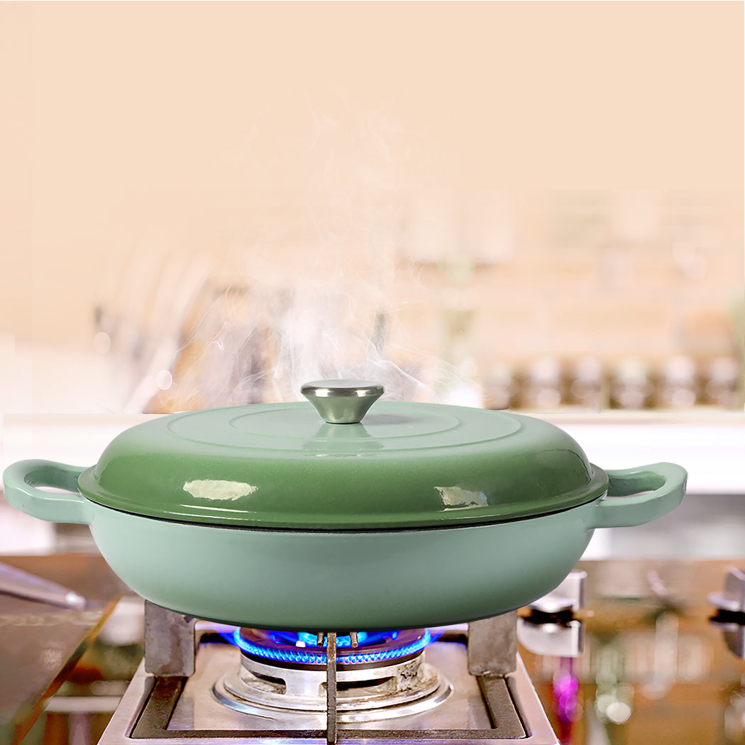 Toque 3.5L Enamel Dutch Oven Pan Vibrant Green Cookware