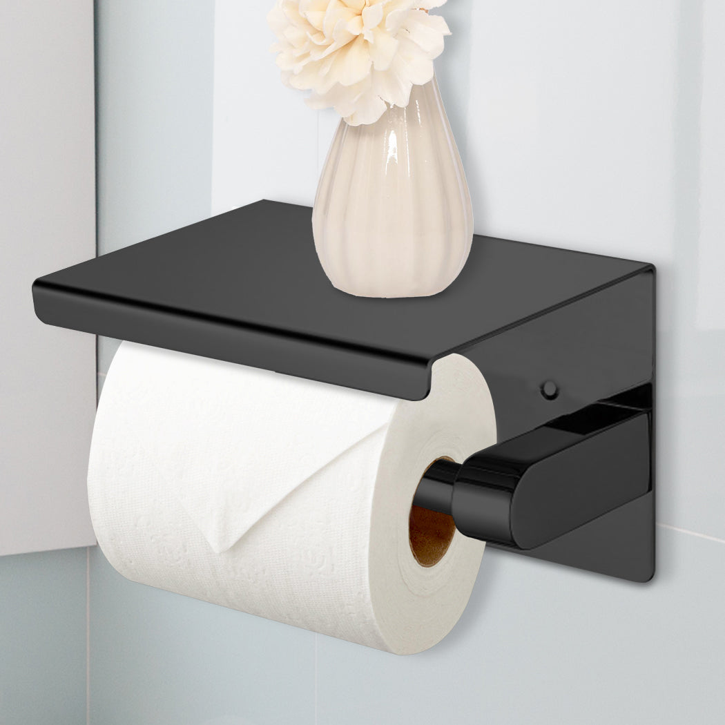 Toilet Paper Holder Roll Bath Tissue Black