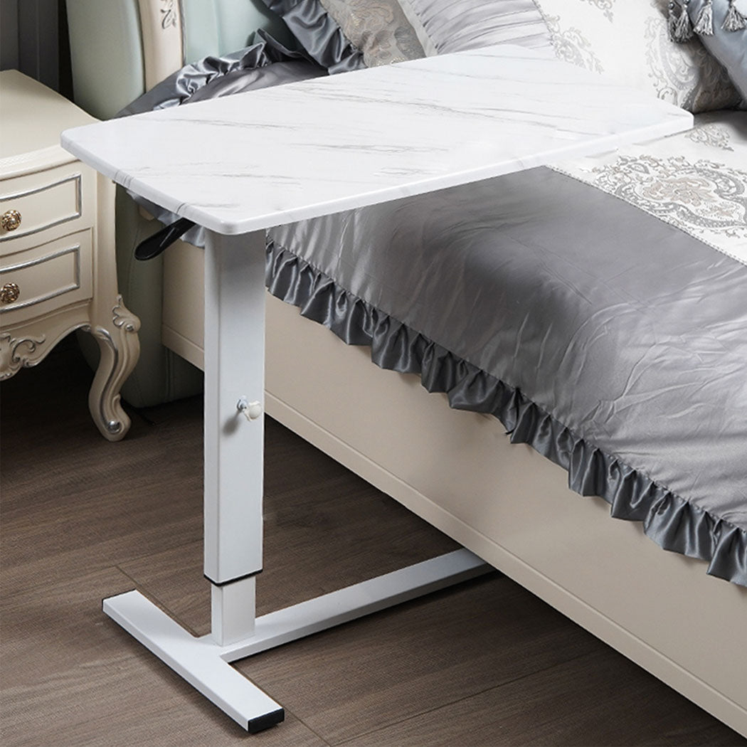 Standing Desk Sofa Bed Side Table White No Slots Marbled