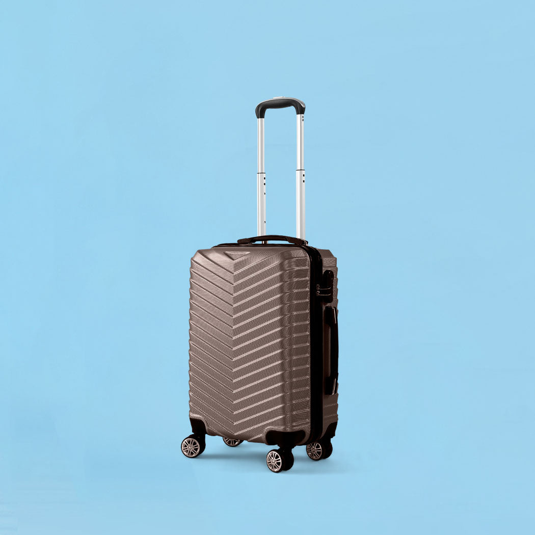 Slimbridge 20" Carry On Travel Luggage Coffee Inch