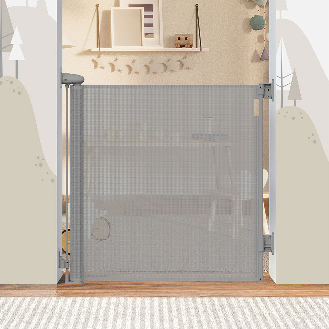 Bopeep Retractable Little One Safety Gates 150Cm Grey