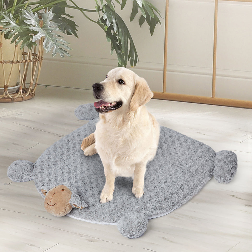 Pawz Pet Bed Cat Calming Dog Squeaky M Grey Medium