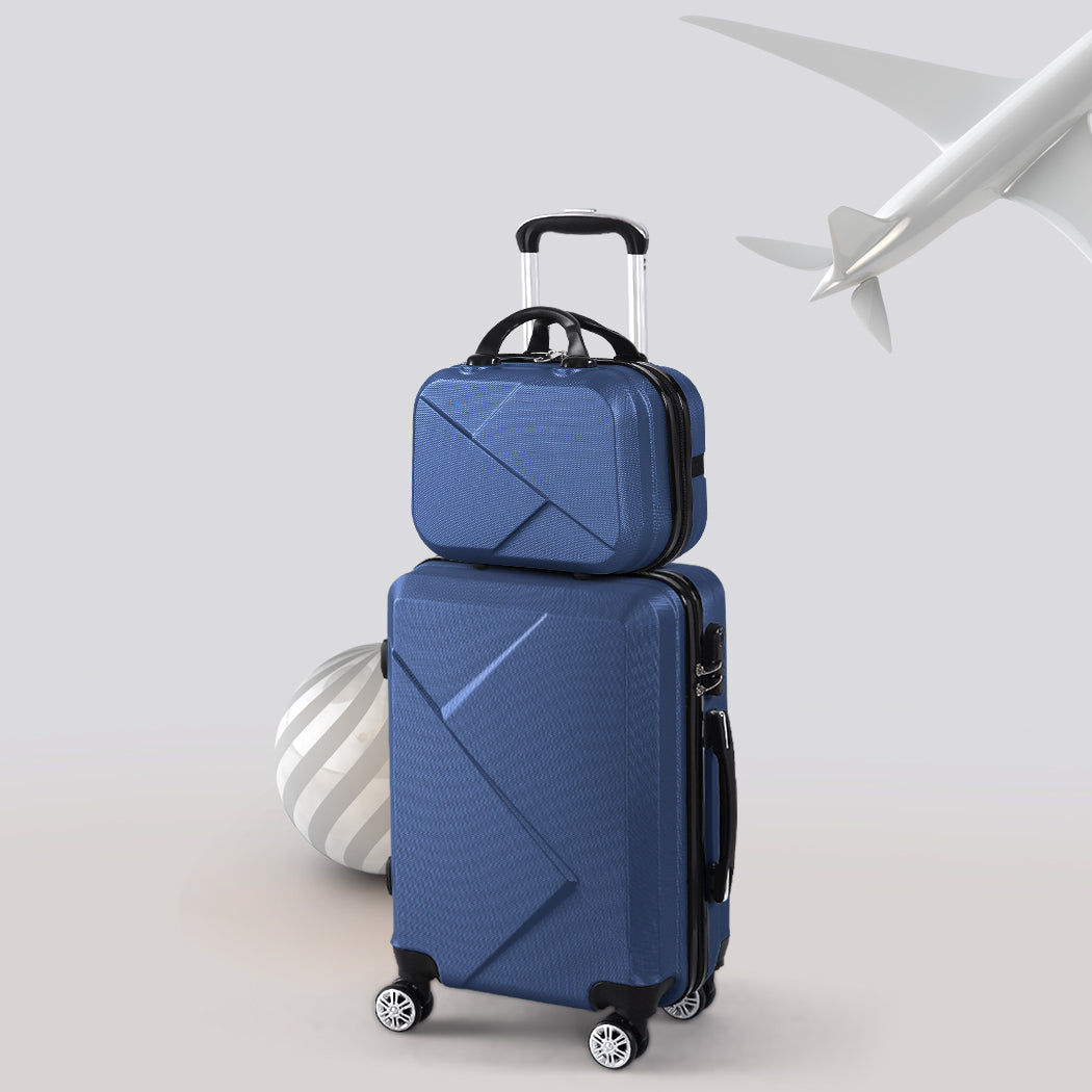 Slimbridge 2Pcs 20"Travel Luggage Set Navy