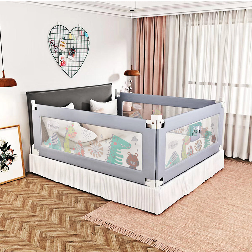 1 Sets of Bopeep Kids Little One Safety Bed Rail Guard Single One Size