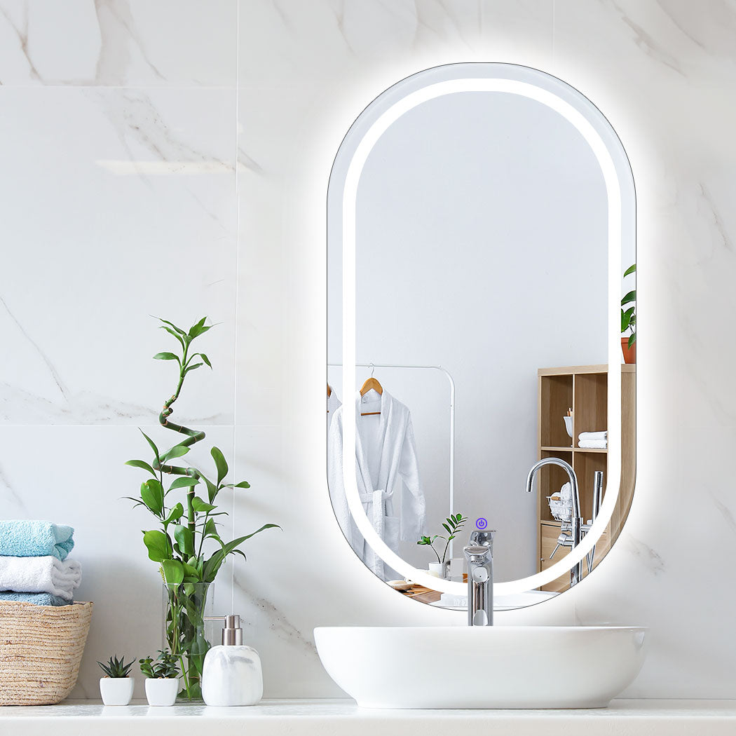 Emitto Led Wall Mirror Oval Anti Fog 60X100cm