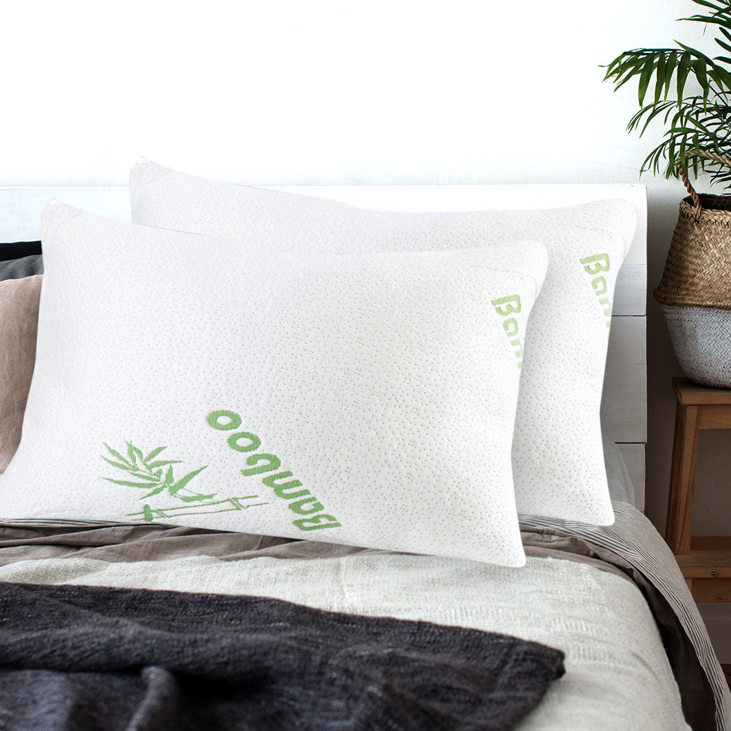 Dreamz 2X Memory Foam Pillow With Bamboo Cover 70X40cm