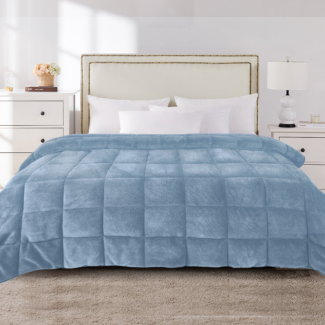 Dreamz Blue King Size Quilt Doona Comforter Blanket 240X210cm