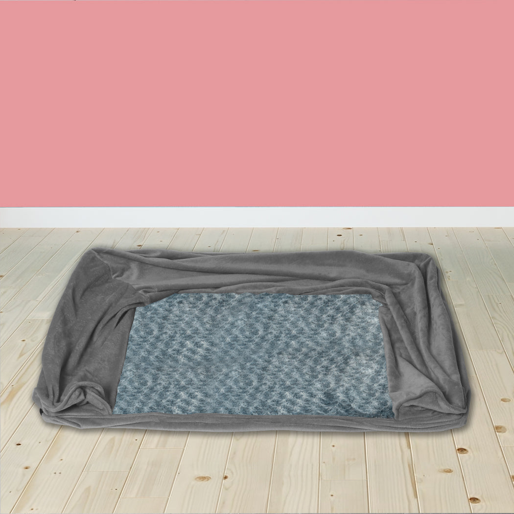 Pawz Pet Bed Sofa Dog Beds Bedding Soft M Cover Grey Medium